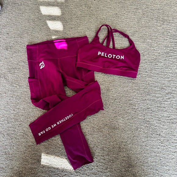 Peloton x Lululemon Magenta Activewear Set - Picture 1 of 4